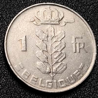 泉币菌-第150场-精品福利场 - 欧洲 比利时1法郎硬币21mm 