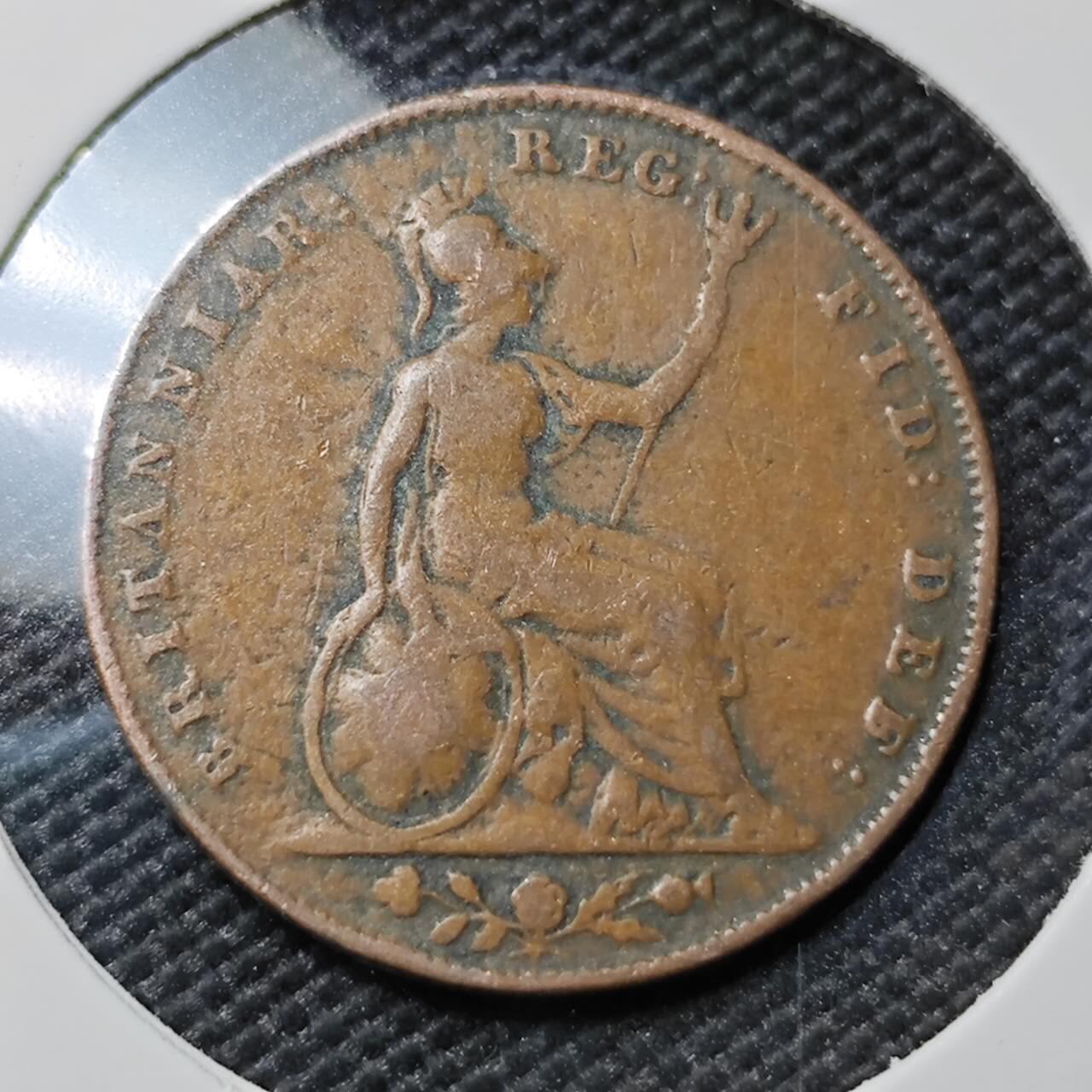 KK钱币收藏小铺 第382期  2月预留时间 周末发货 1858英国1/2便士