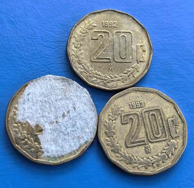 外国优质老铜币高银银币，周六九点倒数截拍，满百包邮，持续收拍 - 墨西哥90年代20分3枚