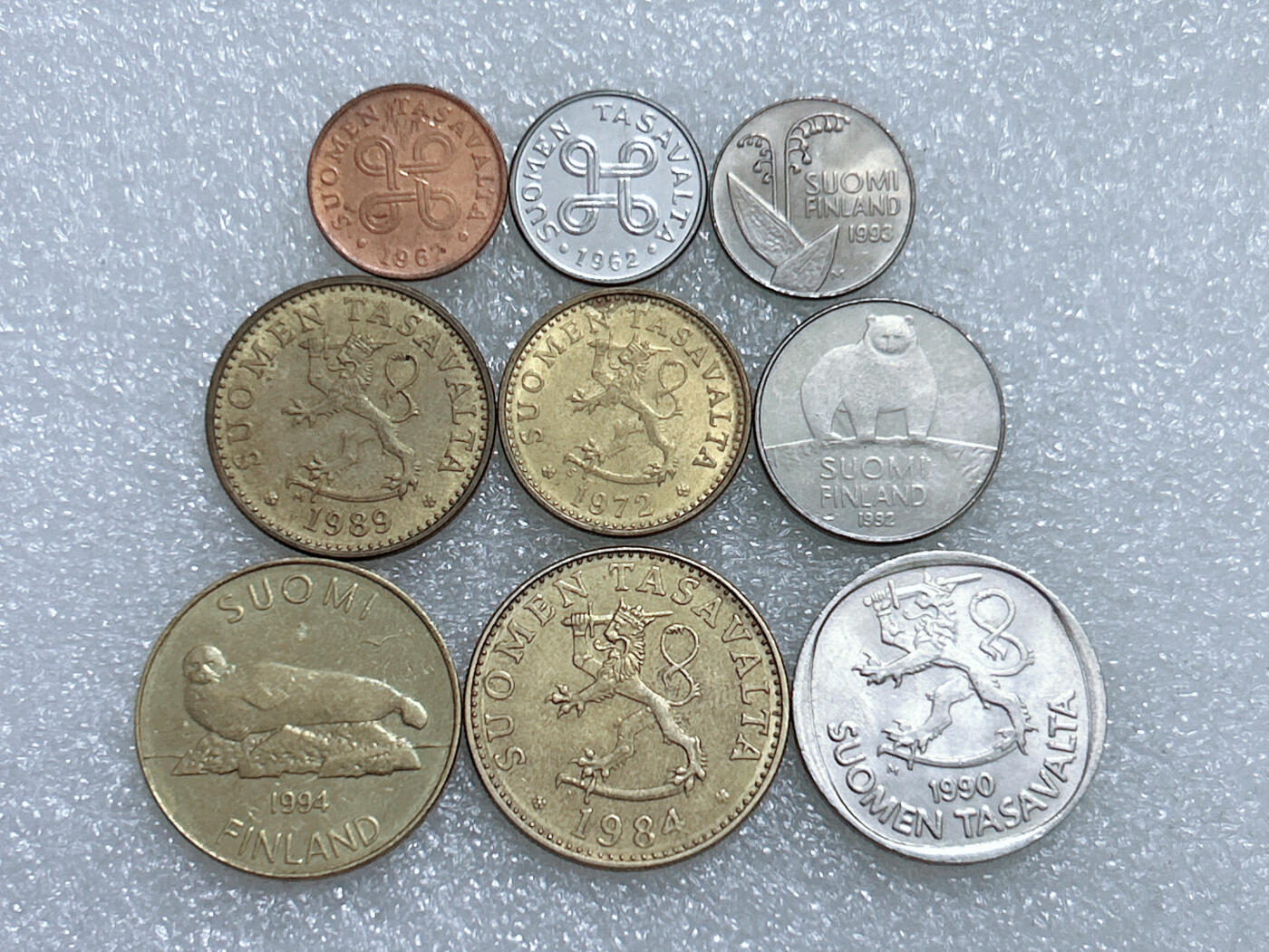 第一海外回流一元起拍收藏 散集专场  第277期 芬兰硬币 9枚