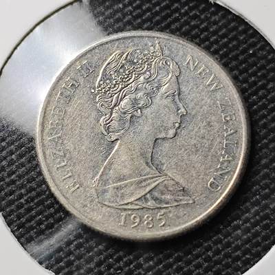 KK钱币收藏小铺 第382期  2月预留时间 周末发货 - 1985新西兰5分 浅雕版