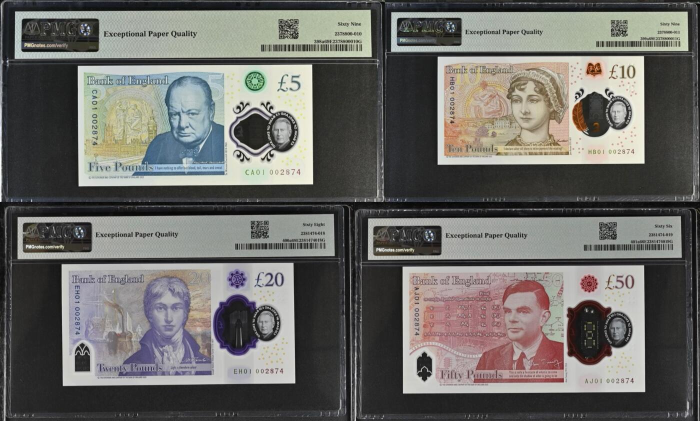 【礼羽收藏】🌏世界钱币拍卖第117期 查尔斯千位全同号一套，两张69高分，平均分68分，潜力升值品种！