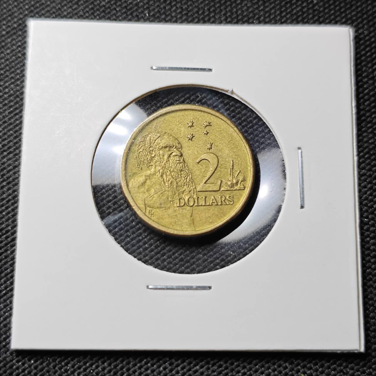 KK钱币收藏小铺 第382期  2月预留时间 周末发货 1988澳大利亚土著人2元 