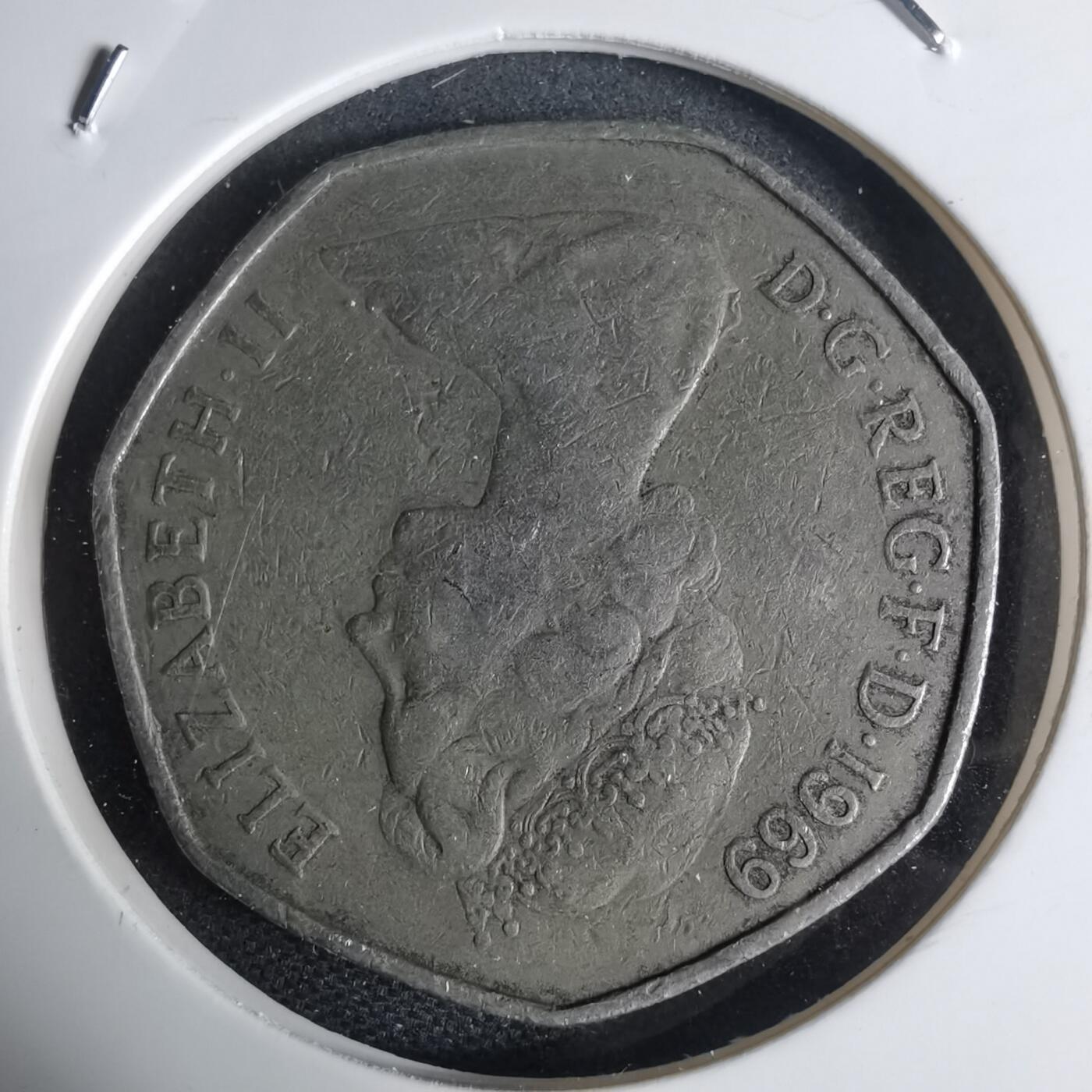 沼泽如烟--第939场 英国1969年50便士