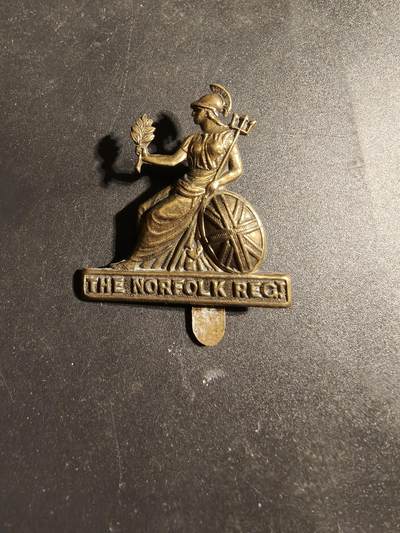 老王徽章第170期 - 英国诺福克步兵团帽徽    一战时期