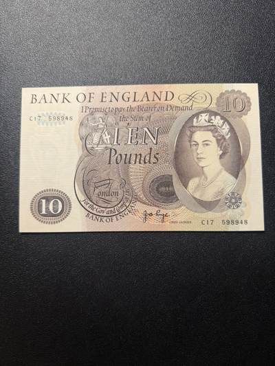 第14期 库存低价起拍 - 英国C序 10镑 全新unc