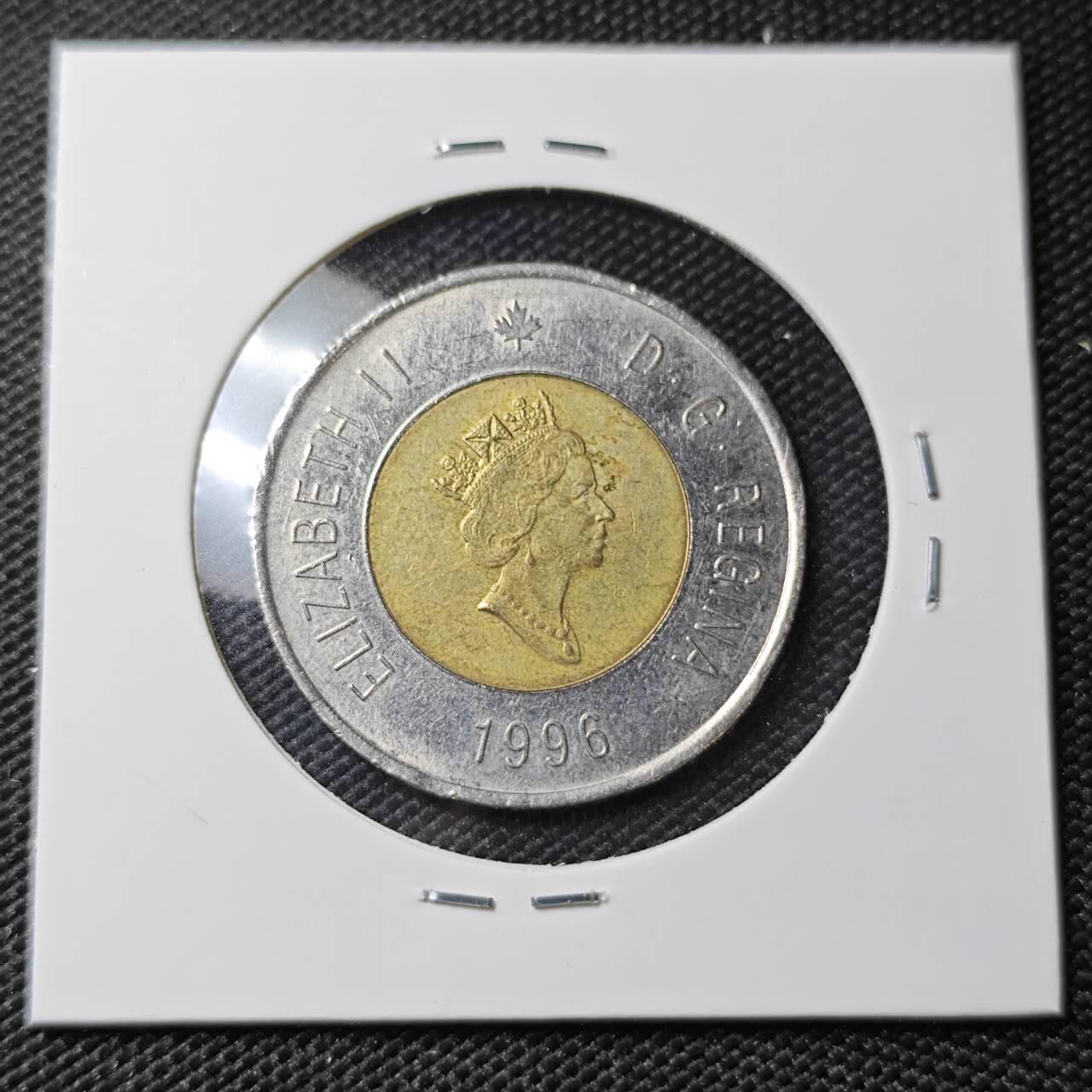 KK钱币收藏小铺 第382期  2月预留时间 周末发货 1996加拿大2元  