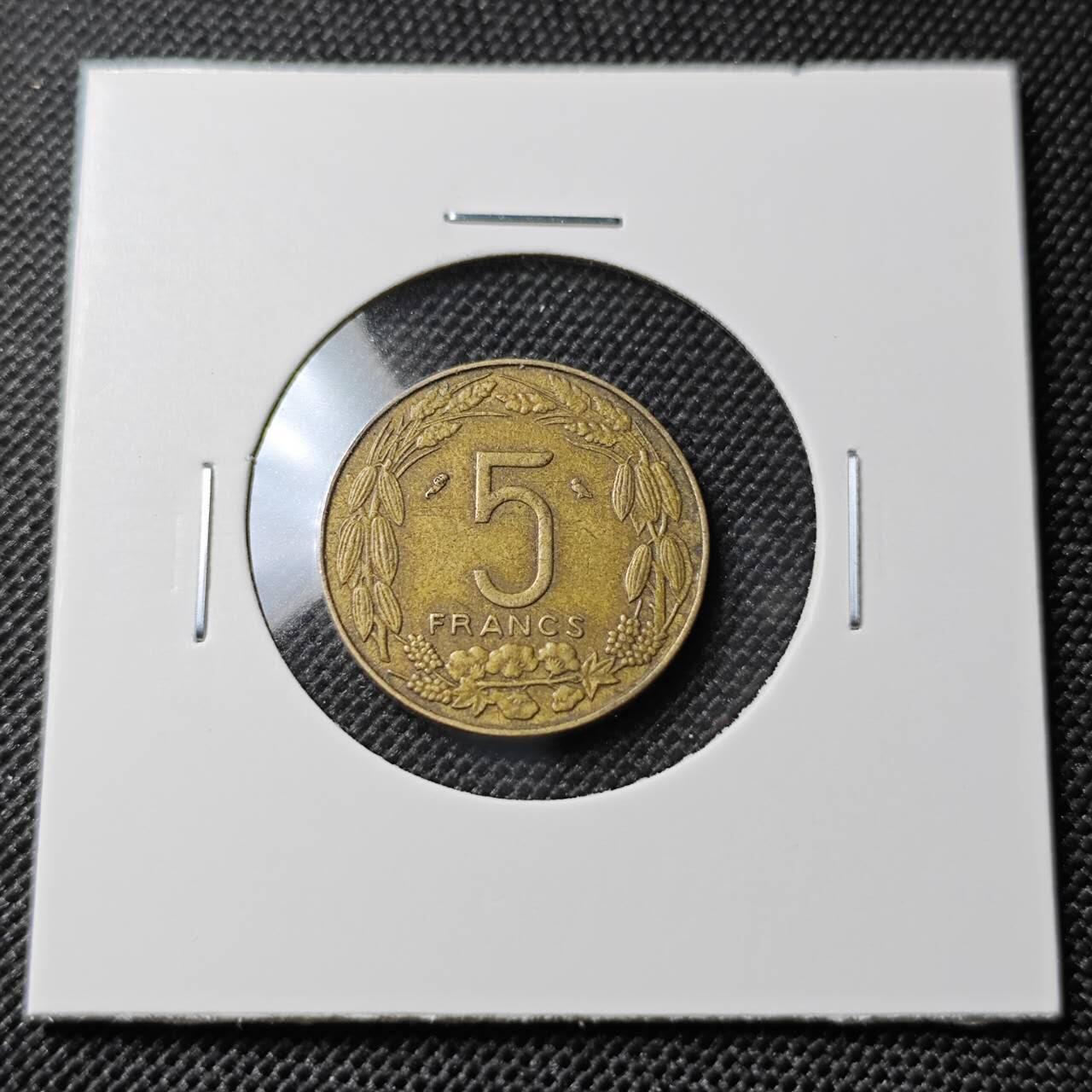 KK钱币收藏小铺 第382期  2月预留时间 周末发货 1961中非5法郎 