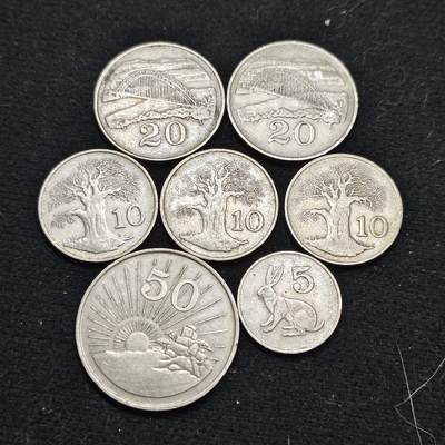 【全场包邮】纯粹捡漏拍486场（免费代拍第23场） - 津巴布韦各年份散币7枚一组