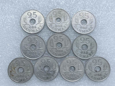 第一海外回流一元起拍收藏 散集专场  第277期 - 丹麦25欧尔硬币 10枚