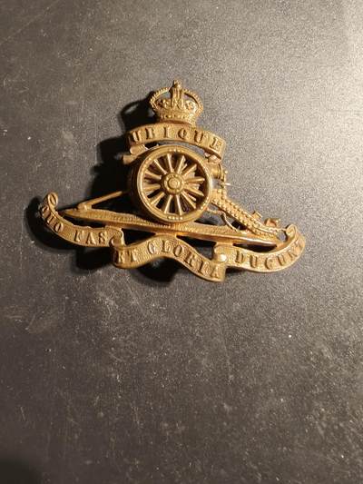 老王徽章第170期 - 英国皇家炮兵团帽徽     一战时期