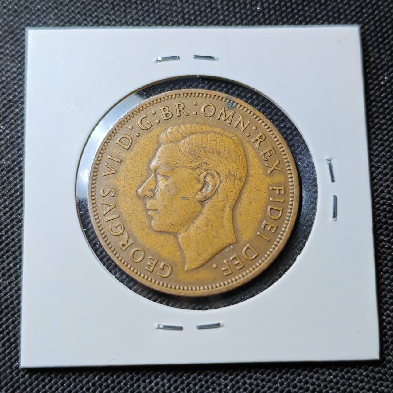 KK钱币收藏小铺 第382期  2月预留时间 周末发货 1949英国1便士 铜币