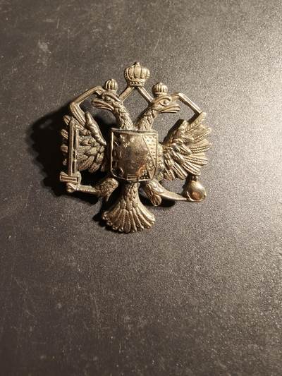 老王徽章第170期 - 英国陆军第1女王近卫龙骑兵团帽徽     一战时期