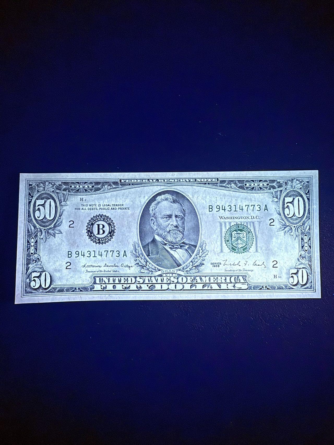 第14期 库存低价起拍 美国1988年小头50 全新unc