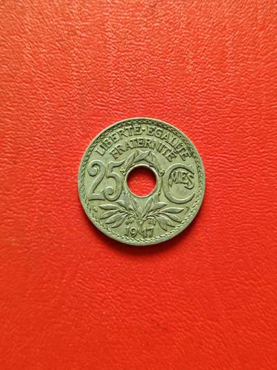 【云涧收藏】第八十四场 - 法国1917年特年25生丁，稀少