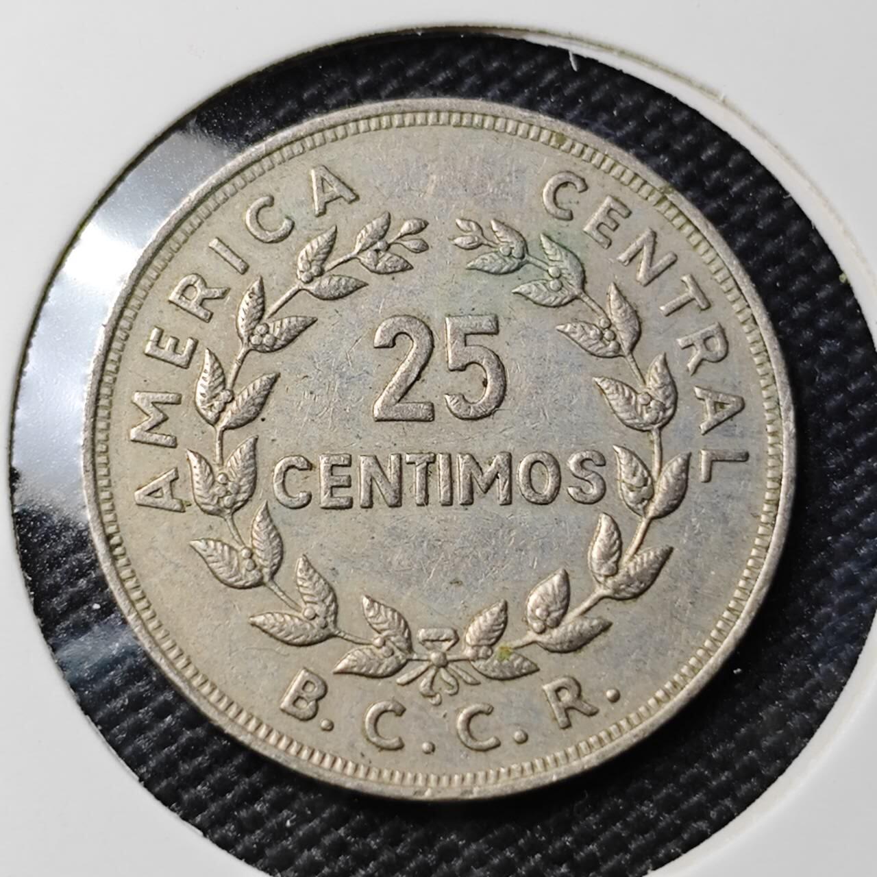 KK钱币收藏小铺 第382期  2月预留时间 周末发货 1974哥斯达黎加25分