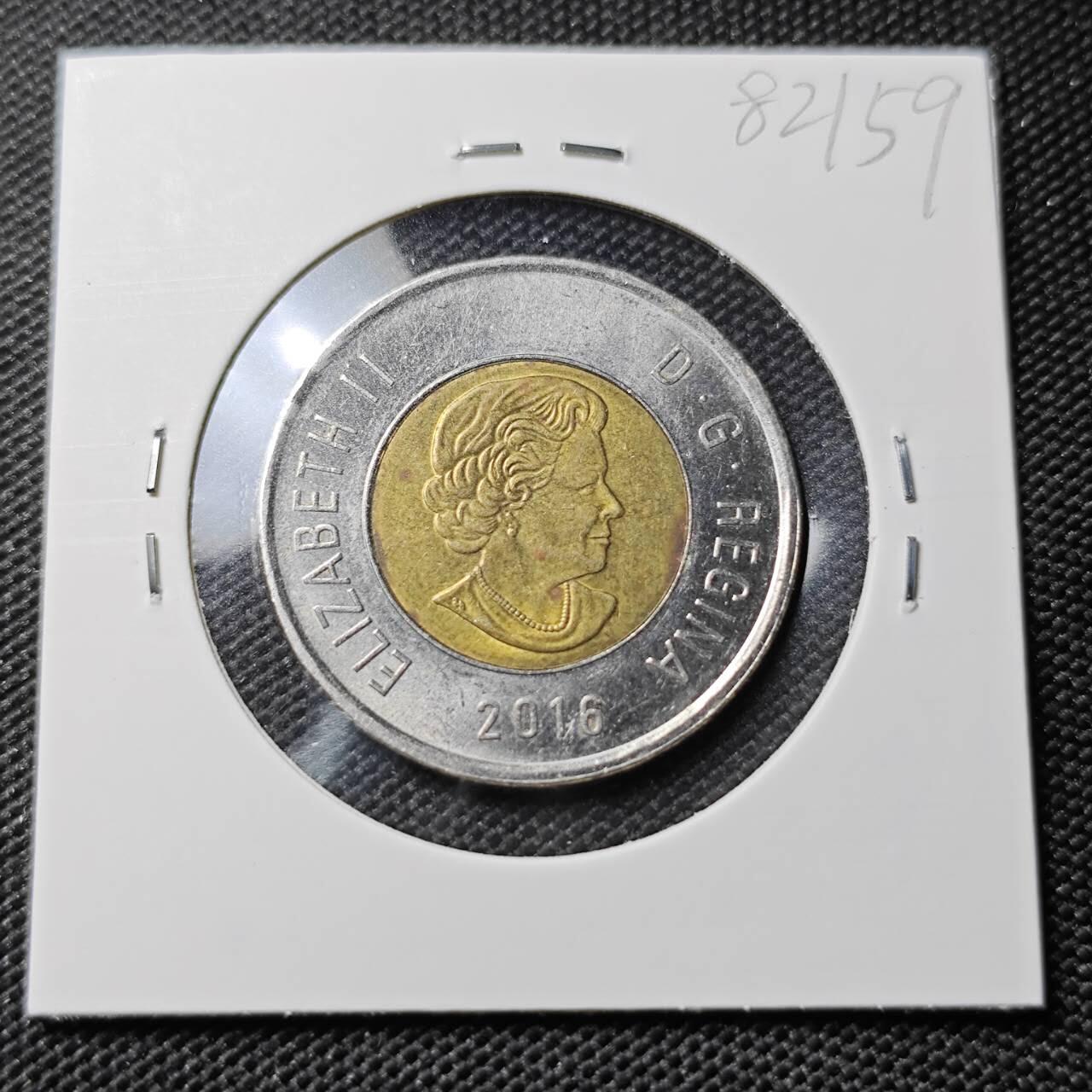 KK钱币收藏小铺 第382期  2月预留时间 周末发货 2016加拿大2元 