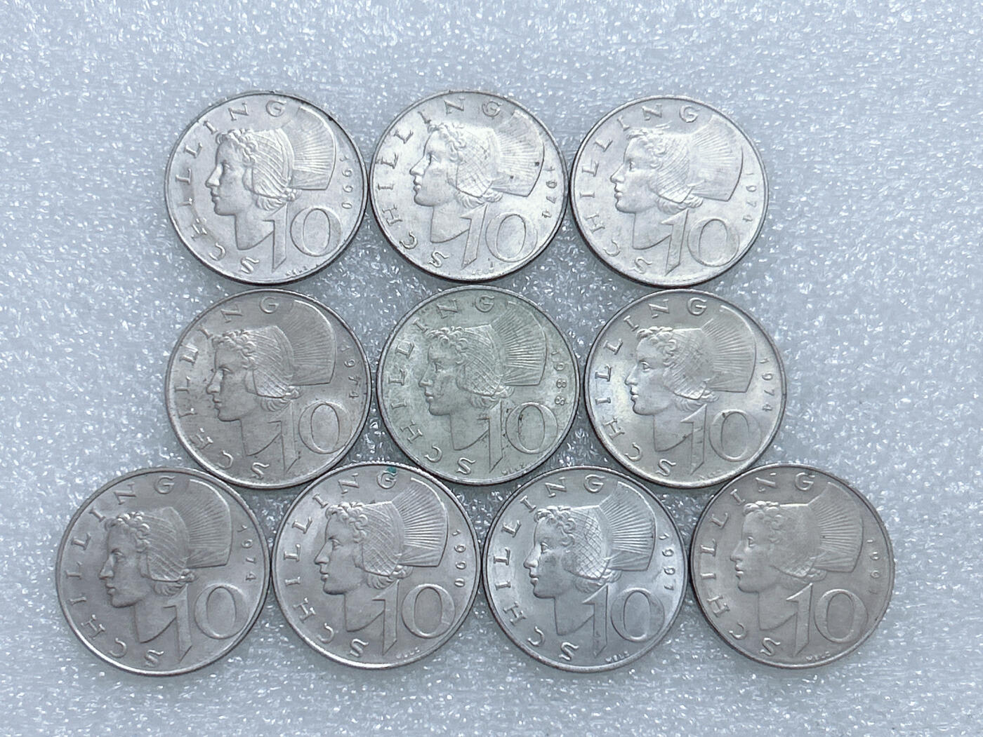 第一海外回流一元起拍收藏 散集专场  第277期 奥地利10先令硬币 10枚 带光品