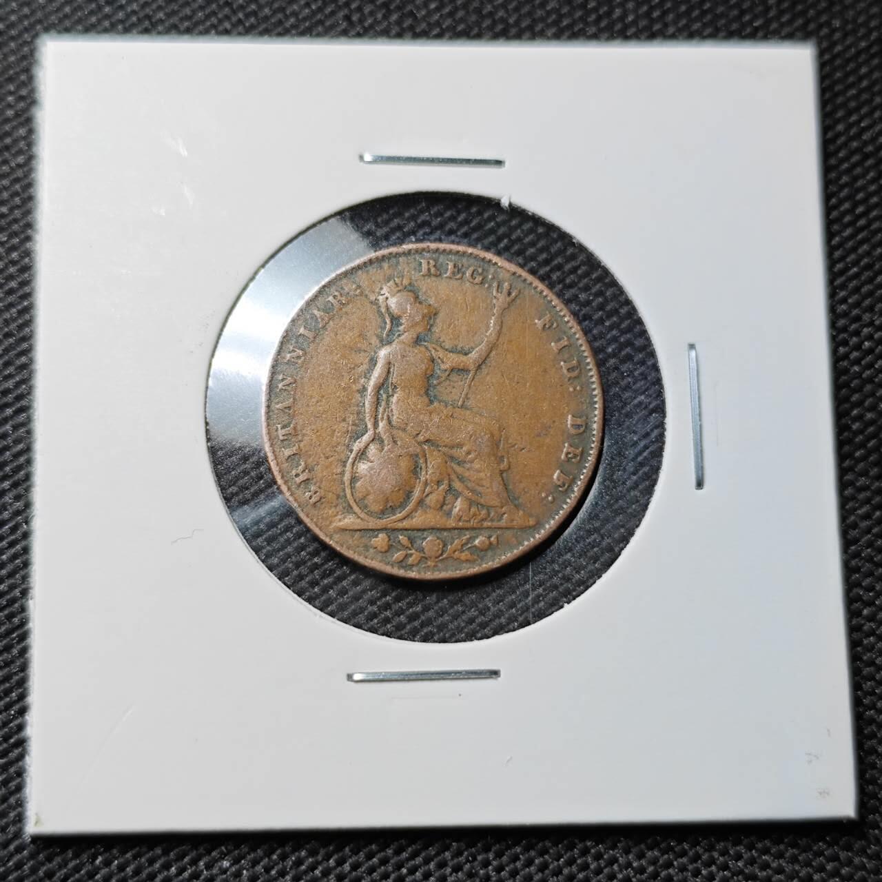 KK钱币收藏小铺 第382期  2月预留时间 周末发货 1858英国1/2便士