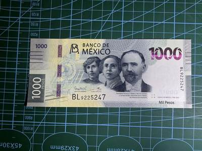 【炜奕收藏】，第五十三期 - 2023年墨西哥1000比索，UNC品相，最大面值