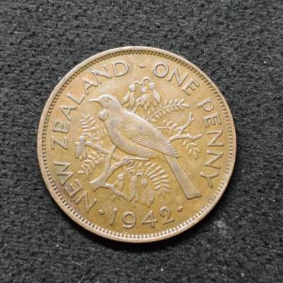 【全场包邮】纯粹捡漏拍486场（免费代拍第23场） - 新西兰1942年乔治六世1便士大铜币
