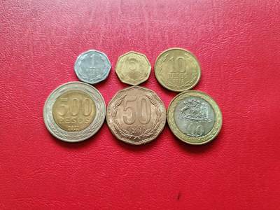 【云涧收藏】第八十四场 - 智利1～500比索套币