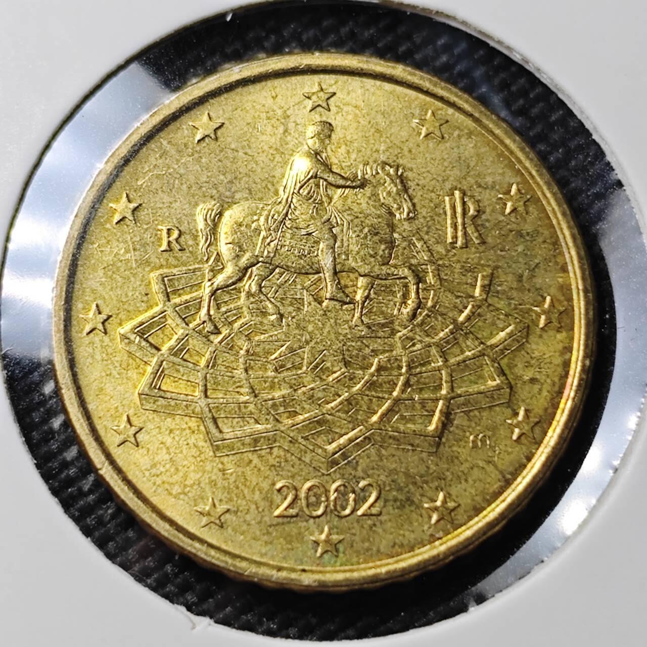 KK钱币收藏小铺 第382期  2月预留时间 周末发货 2002欧盟50欧分 