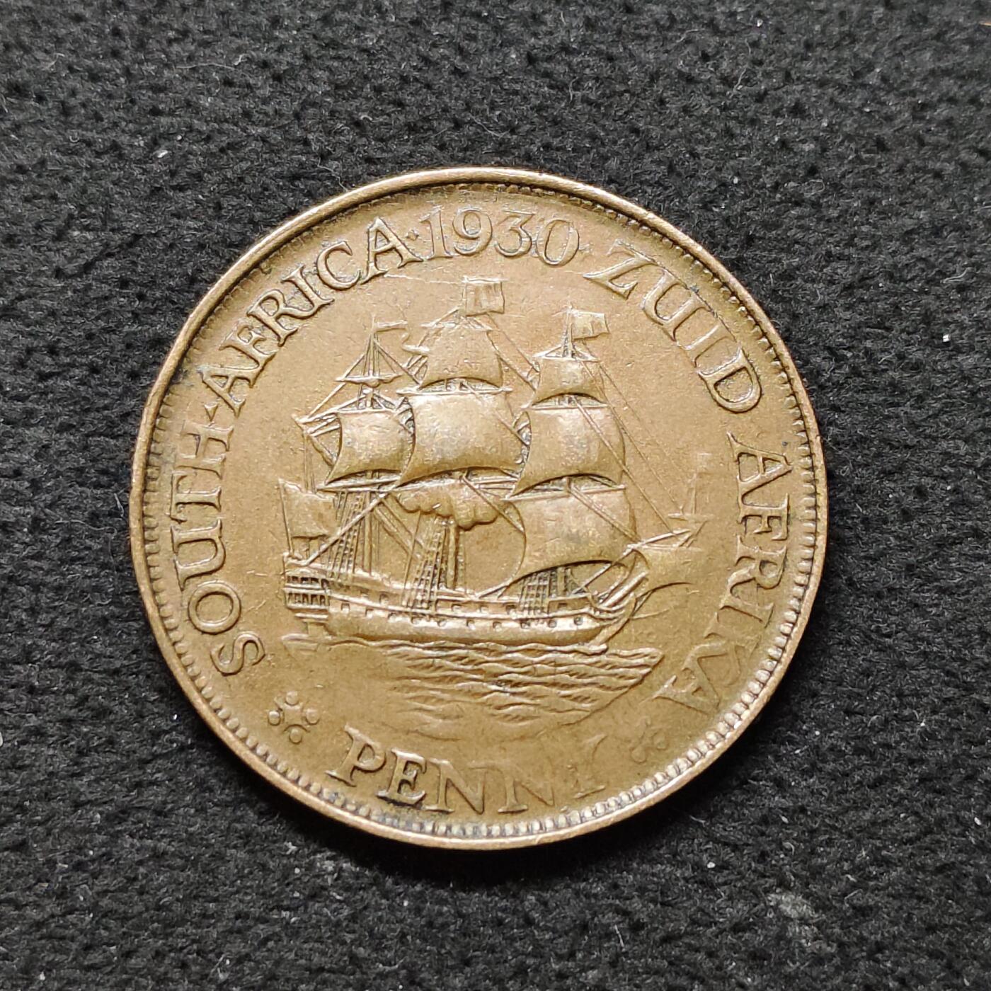 【全场包邮】纯粹捡漏拍486场（免费代拍第23场） 南非1930年乔治五世1便士大铜币