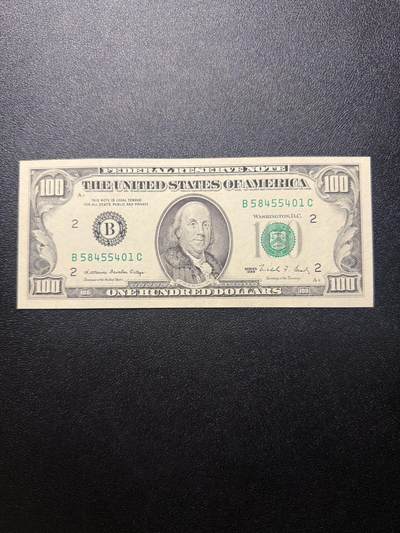 第14期 库存低价起拍 - 美国1988年小头100 全新unc