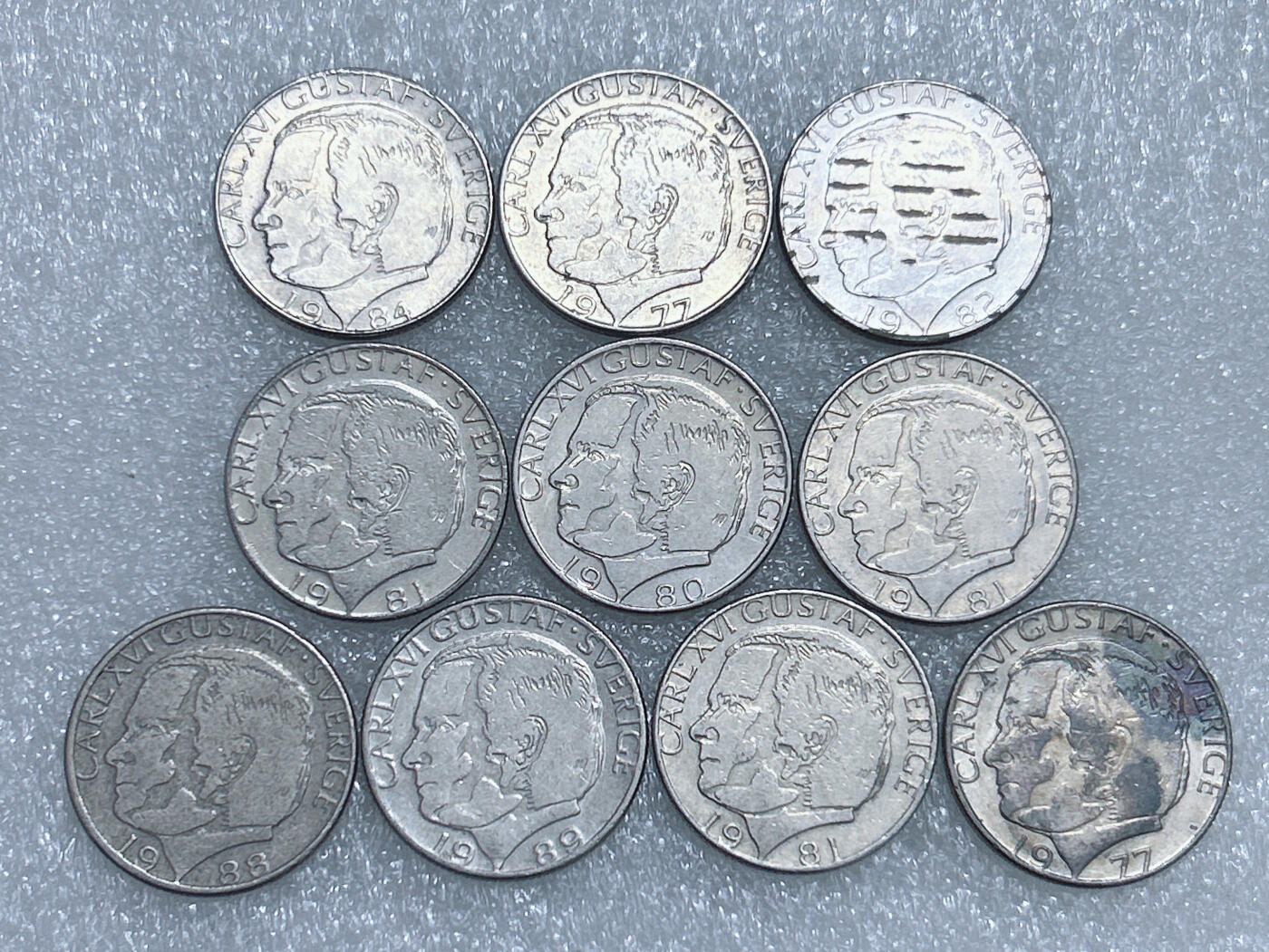 第一海外回流一元起拍收藏 散集专场  第277期 瑞典1克朗硬币 10枚