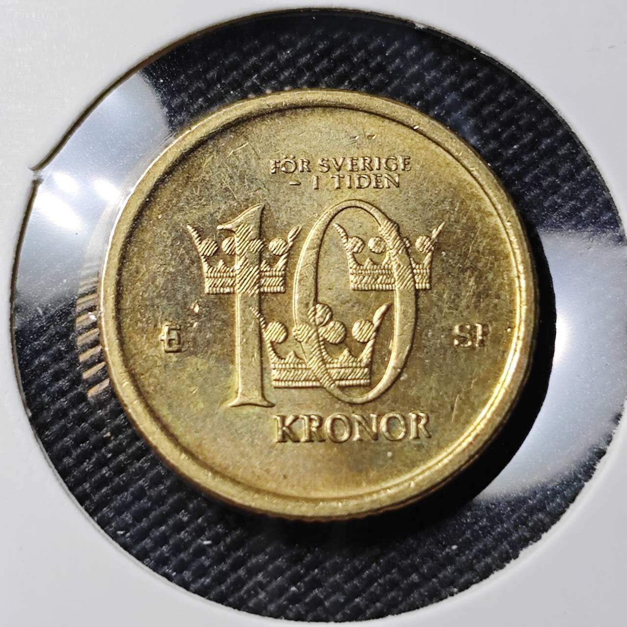 KK钱币收藏小铺 第382期  2月预留时间 周末发货 2006瑞典10克朗 好品