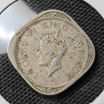 KK钱币收藏小铺 第382期  2月预留时间 周末发货 - 1946英属印度1/2安娜 