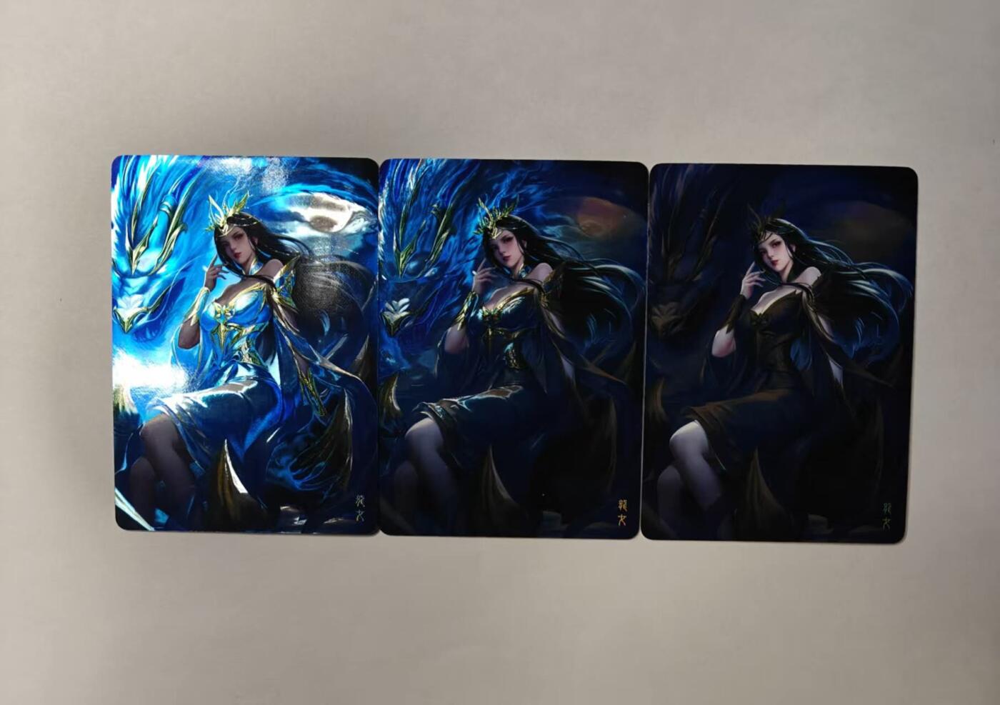 龙虎卡牌-六八场（无佣金，周六结拍，欢迎送拍） 光刻3张  龍女