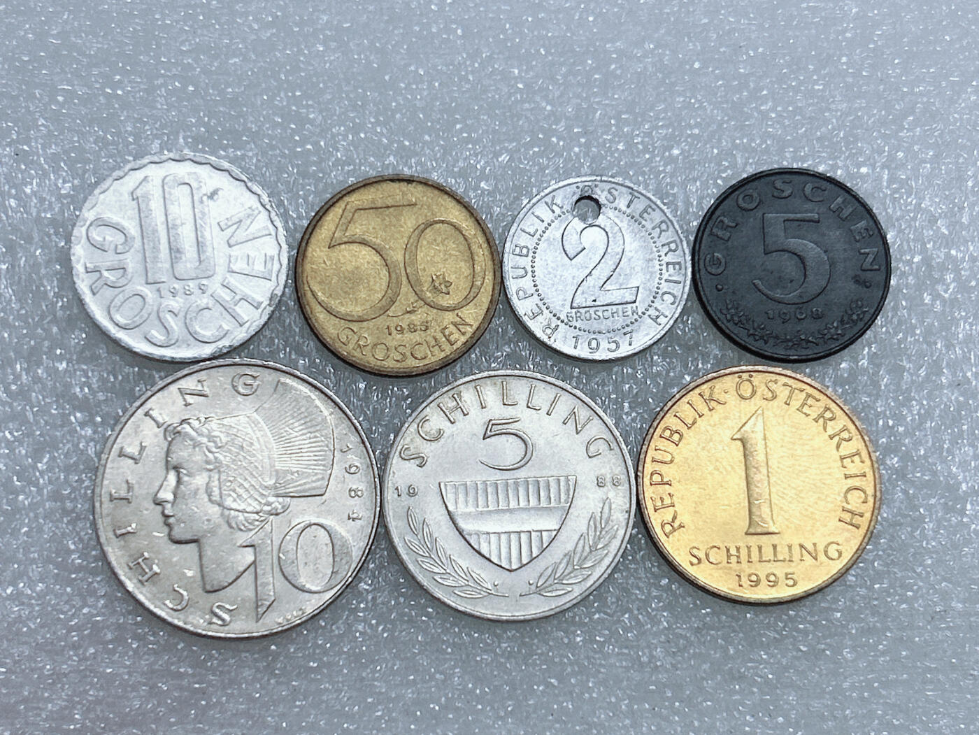 第一海外回流一元起拍收藏 散集专场  第277期 奥地利硬币 7枚