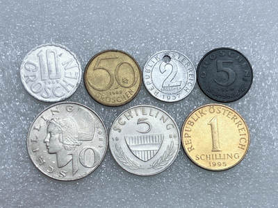 第一海外回流一元起拍收藏 散集专场  第277期 - 奥地利硬币 7枚