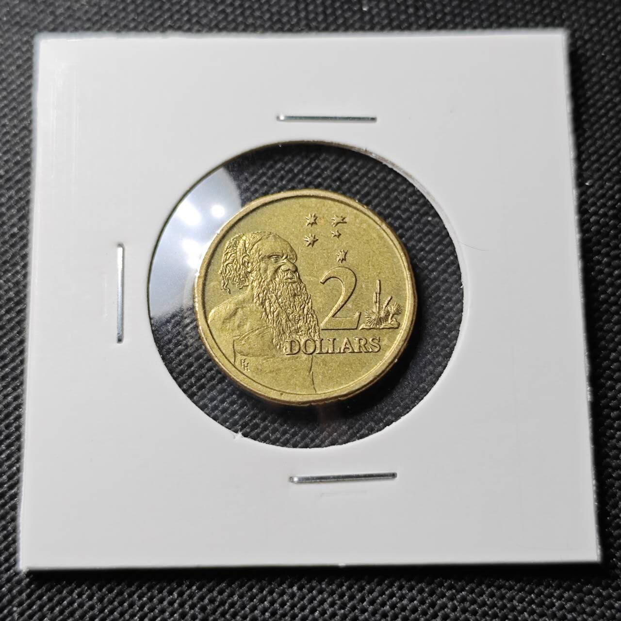 KK钱币收藏小铺 第382期  2月预留时间 周末发货  1989澳大利亚土著人2元