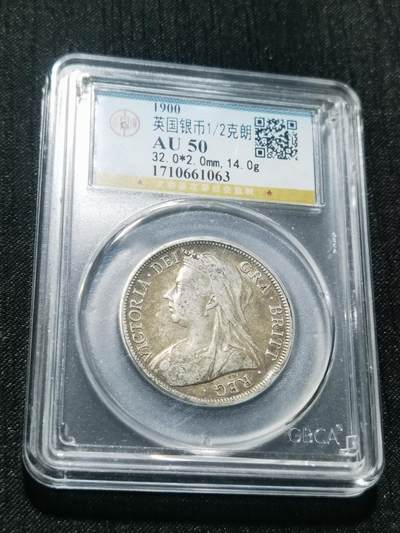 天下钱庄专场欢迎参拍 - 英国维多利亚披纱半克朗银币