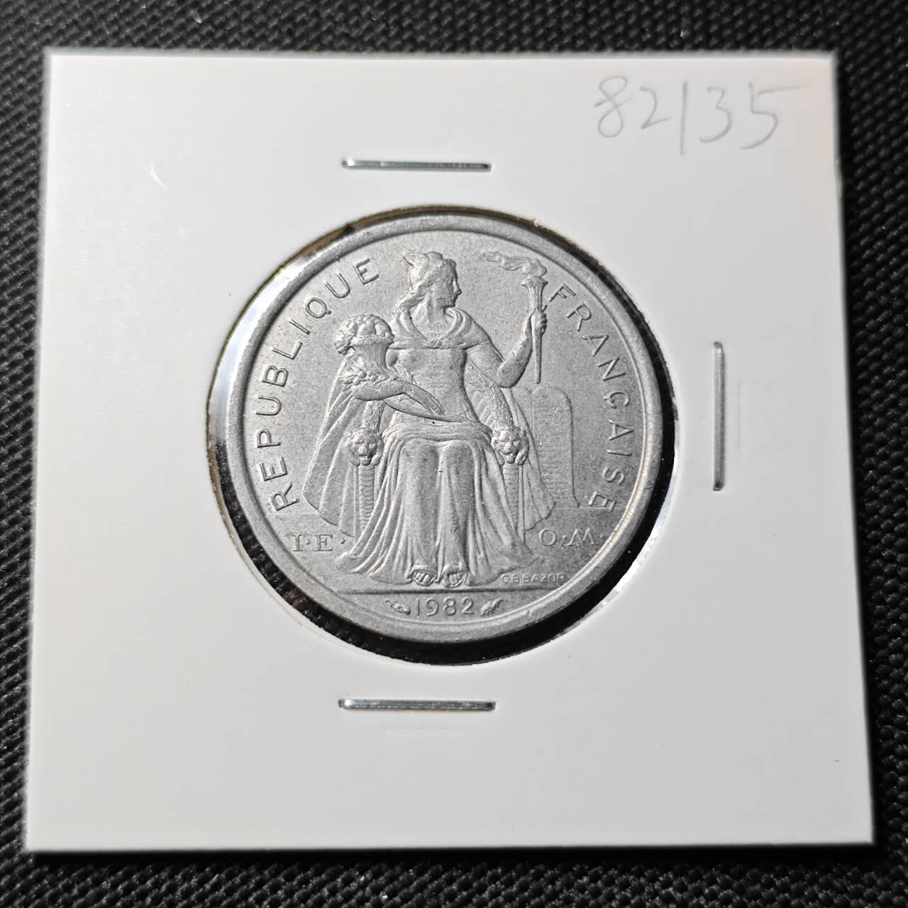 KK钱币收藏小铺 第382期  2月预留时间 周末发货 1982法属新喀里多尼亚2法郎 