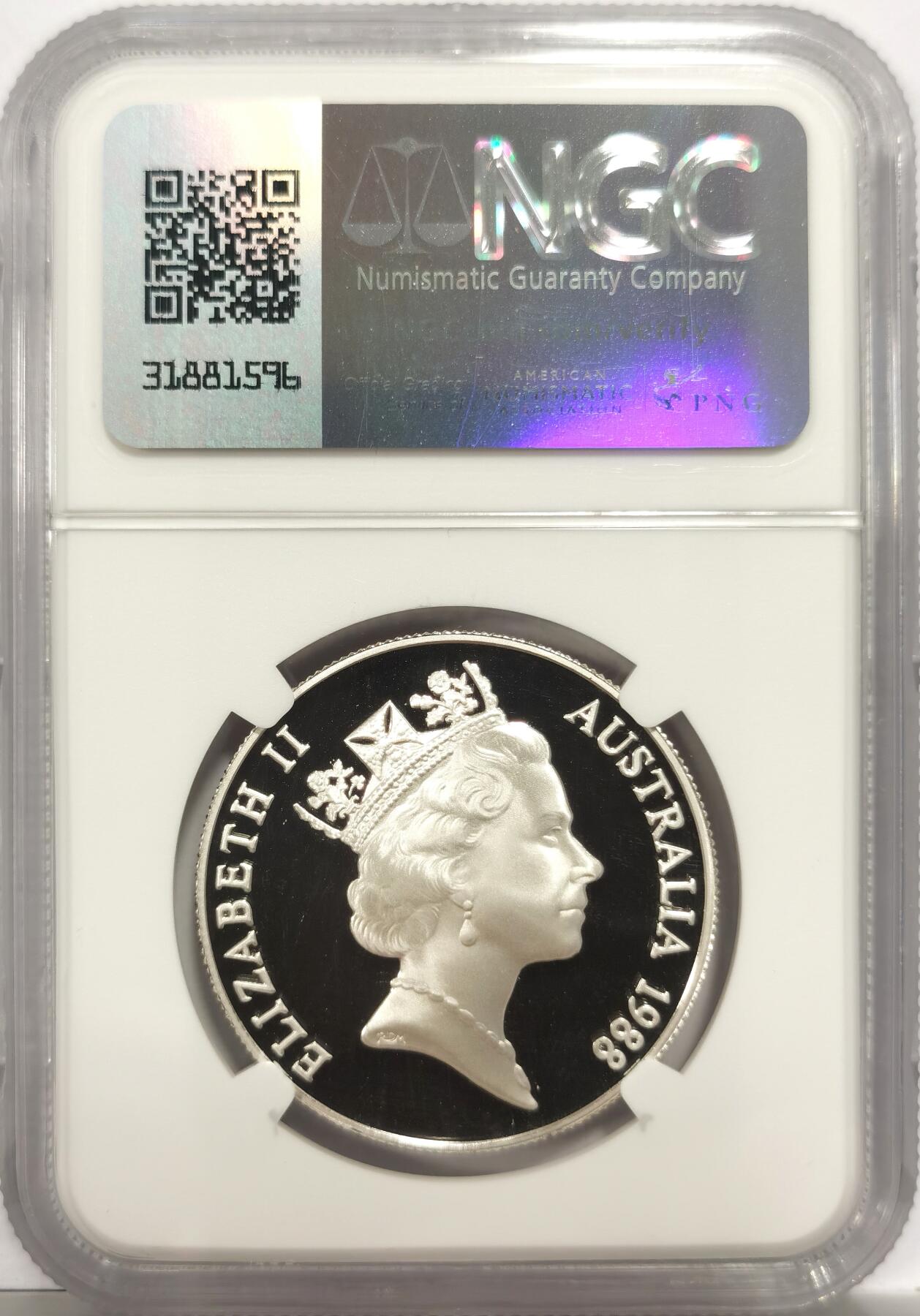 博洋堂世界钱币拍卖第153期（全场包邮） NGC PF69UC 澳大利亚1988年登录土澳纪念10澳元，冠军分