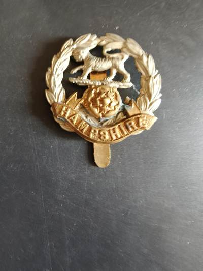 老王徽章第170期 - 英国汉普郡步兵团帽徽    一战时期