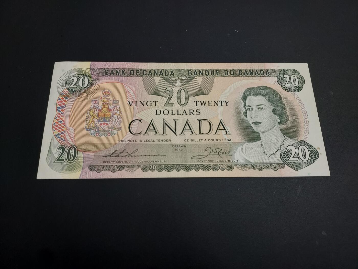 博彦收藏    12月22日 8点 钱币专场 全场包邮 加拿大 风景版 女皇20元 9品