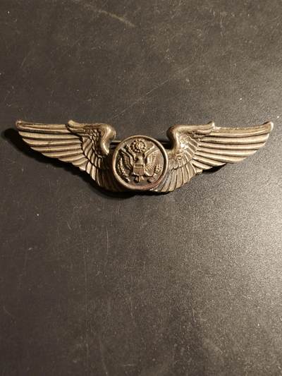 老王徽章第170期 - 美国二战陆军航空兵机组人员技能章    925银    3英寸