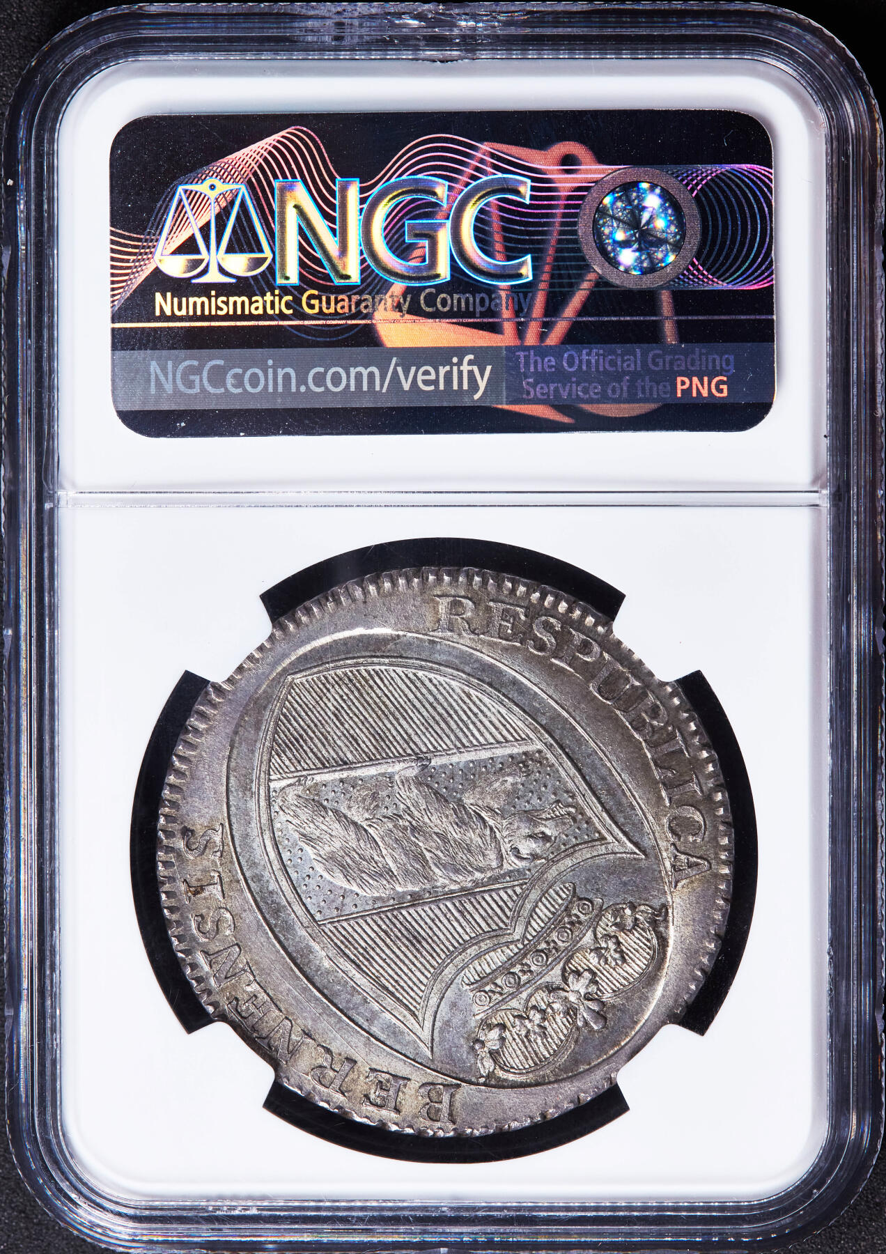 【俄甄集藏】2026年(046)01-07 星期三 晚 19:30 全场包邮 瑞士1798年伯尔尼1泰勒大银币，NGC MS65，黄油包浆，转光品相，细节完美，顶级状态