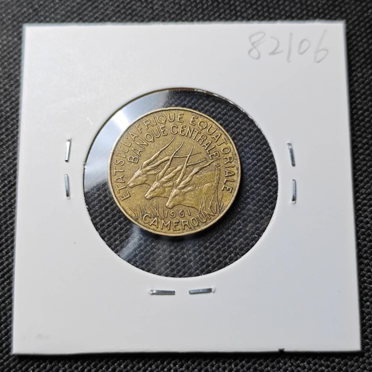 KK钱币收藏小铺 第382期  2月预留时间 周末发货 1961中非5法郎 