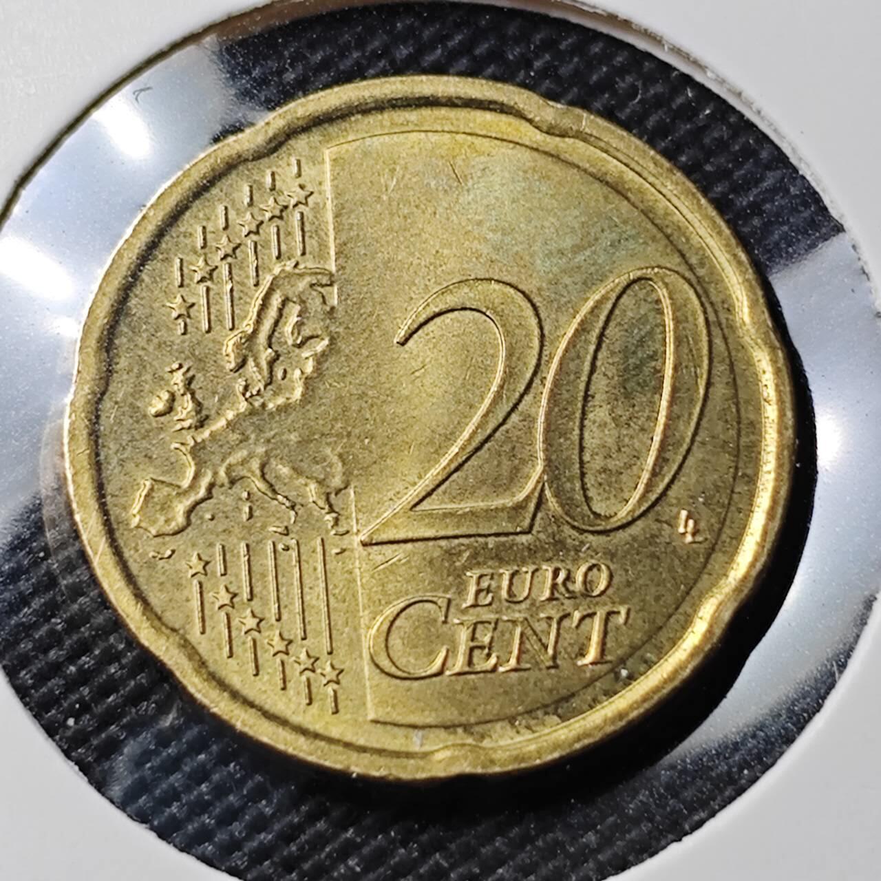 KK钱币收藏小铺 第382期  2月预留时间 周末发货 2007欧盟20分 