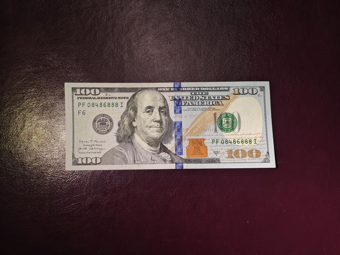 美国 精品靓号 888豹子号 100美元 近新好品