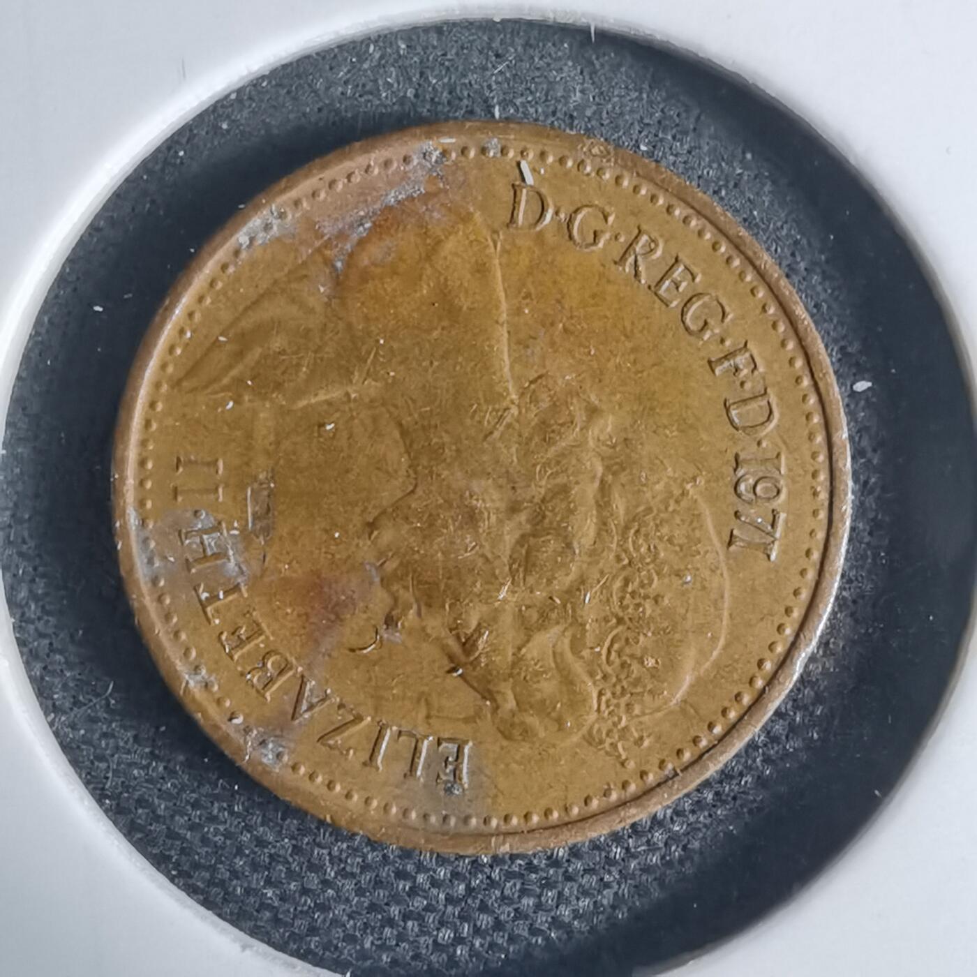 沼泽如烟--第939场 英国1971年半便士