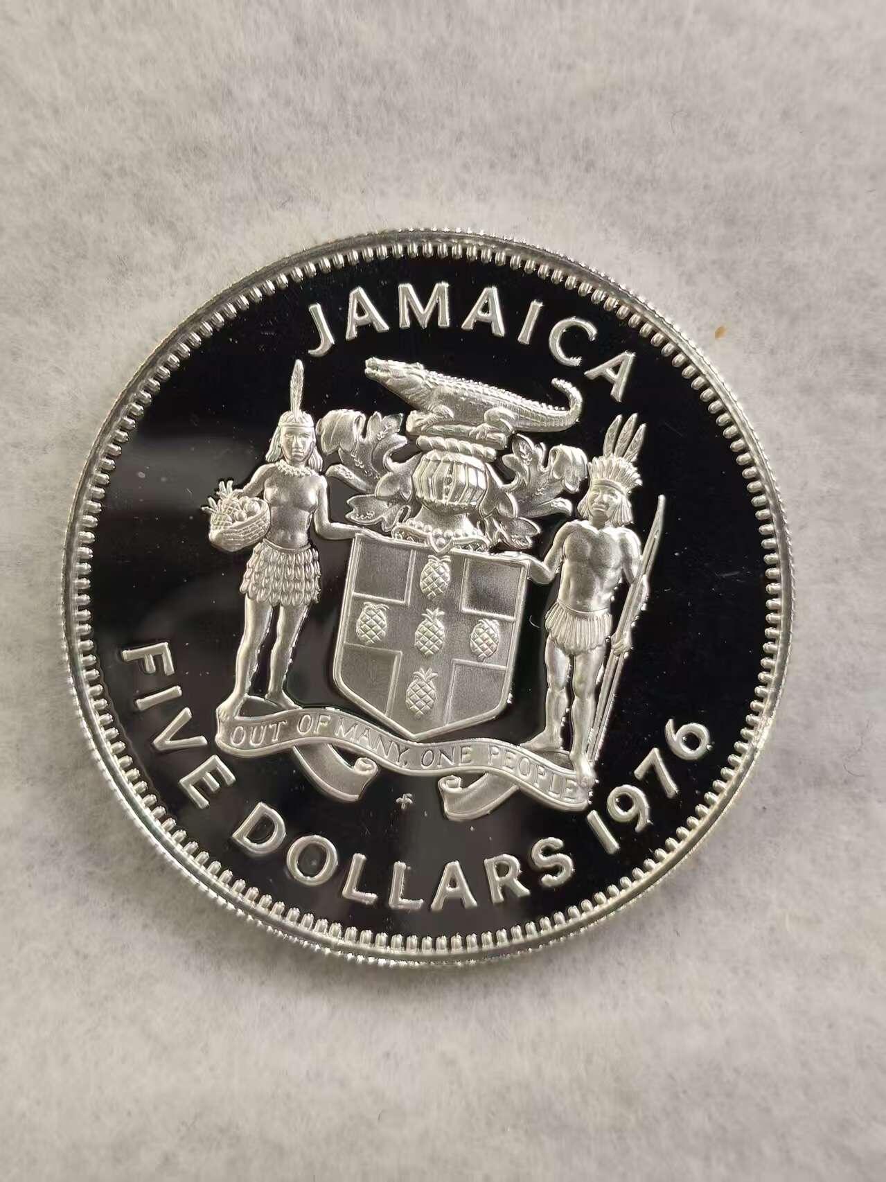 G&W世界散币，银币处理专场（第39场） 牙买加1876年5元  银币