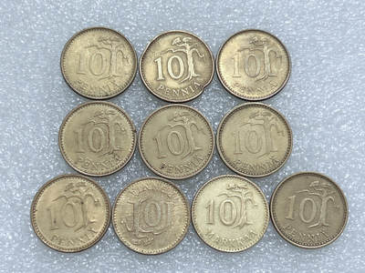 第一海外回流一元起拍收藏 散集专场  第277期 - 芬兰10芬尼硬币 10枚