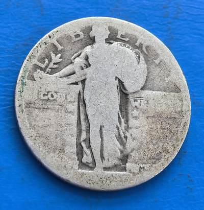 外国优质老铜币高银银币，周六九点倒数截拍，满百包邮，持续收拍 - 美国行走自由女神 25分银币，正面 “自由”女神像，背刻飞鹰，见证美国货币文化。